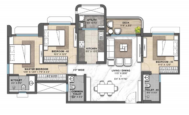 Lodha Opulis floor plan1